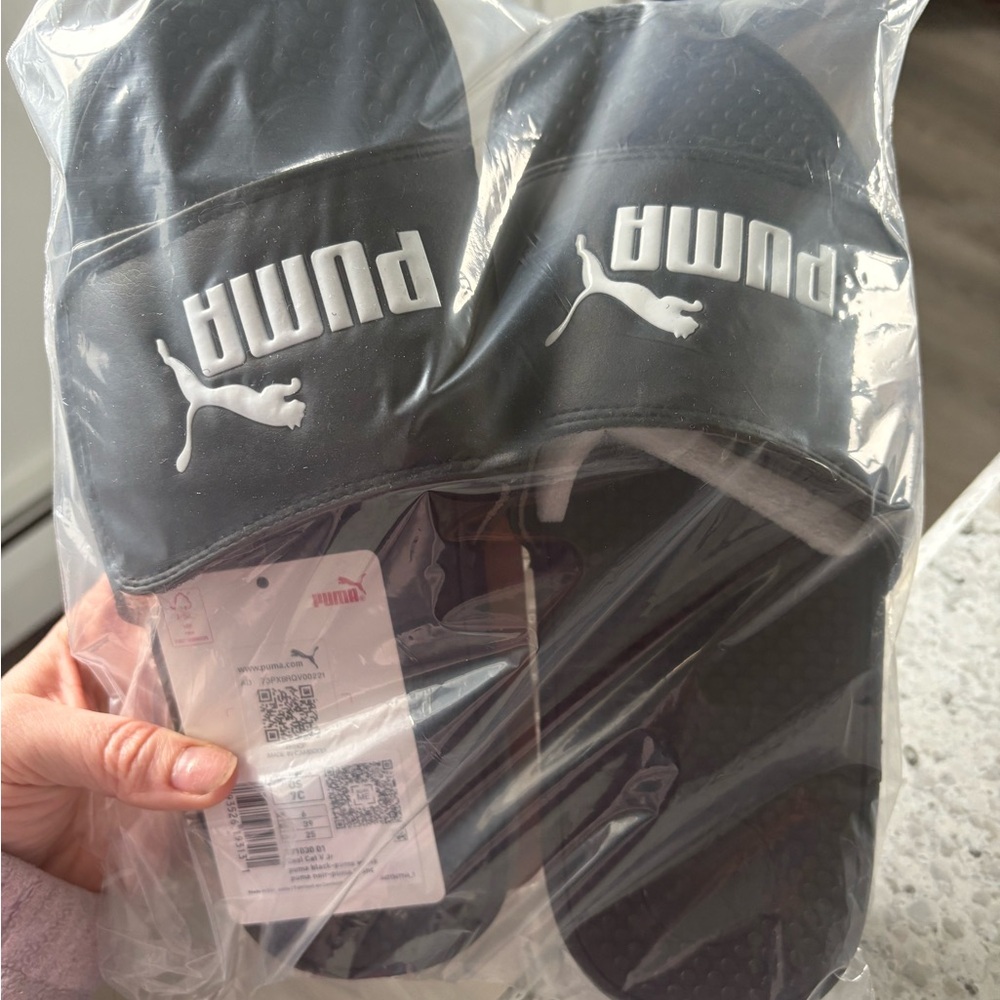 PUMA Black Slide Sandals